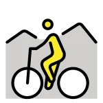 Person Mountain Biking SVG Icon